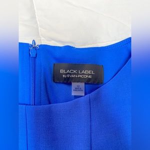 Black Label by Evan Picone Royal Blue Sleeveless Dress with Skater Skirt, Sz 10